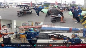 Pencegahan COVID-19, Indriyani Dunda Bagikan Masker Untuk Pengguna Jalan