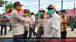 Pantau Perbatasan Molosipat, Kapolda Gorontalo Himbau Pentingnya Social Distancing