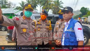 Perketat Pintu Masuk, Wakapolda Bersama Dansat Brimob Kunjungi Perbatasan Gorontalo Utara di Atinggola