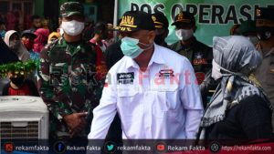 Danrem 133 NWB Dampingi Gubernur Gorontalo Meresmikan Pencanangan Pasar Kayubulan Jadi Contoh Kawasan Tertib New Normal