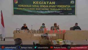 Korem Nani Wartabone Bersinergi Dengan Aparat Pemerintah Guna Mewujudkan Pemberdayaan Wilayah Pertahanan Di Darat Yang Tangguh