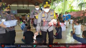 Kapolda Gorontalo Bersama Danrem 133/NWB Berikan Pembinaan Kepada 75 Warga Yang Tidak Patuhi Protocol Kesehatan