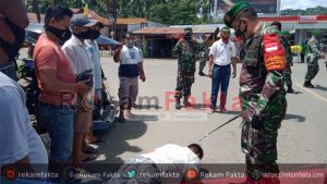 Kodim 1314 Gorut Gelar Operasi Penegakkan Disiplin Protokol Kesehatan Covid-19