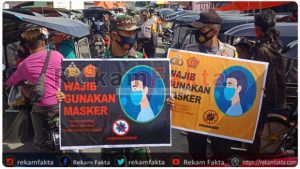 Tingkatkan Kedisiplinan, Polsek dan Koramil Paguat Imbau Masyarakat Ikuti Protokol Kesehatan 