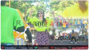 Gaungkan Senam Goyang Gorontalo Utara, Diva Aero Dance, Oby CS, Dan HMGU, Goyang Pantai Minanga