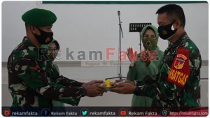 Brigjen Bagus Antonov Hardito Pimpin Upacara Kenaikan Pangkat Sejumlah Prajurit Korem 133/Nani Wartabone Beserta Jajaran