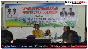 Bupati Gorut Bahas Study Kelayakan dan Detail Engineering Desing (DED) Sumalata Water Park