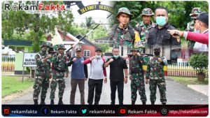 Pemda Gorut Akan Membantu Renovasi Gedung Dan Lapangan Tembak Kompi Senapan A Yonif 7-13/ST