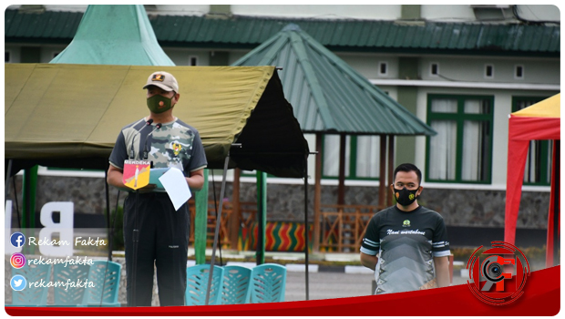 Korem 133/NW Gelar Apel Luar Biasa Dan Olahraga Bersama Awal Tahun 2021