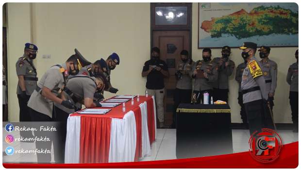 Sertijab Wakapolda Dan 3 PJU Dipimpin Langsung Oleh Kapolda Gorontalo Irjen Wiyagus