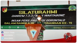 Silahturahmi Danrem 133 Nani Wartabone Bersama Insan Pers Provinsi Gorontalo Di Mayonif 713/Satya Tama