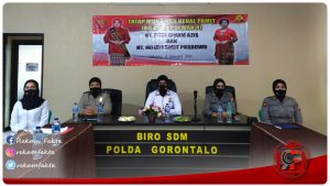Polwan Polda Gorontalo Hadiri Tatap Muka Dan Kenal Pamit Ibu Asuh Polwan RI Secara Virtual