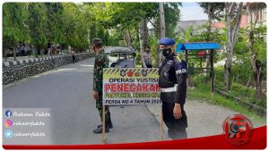 Demi Putuskan Mata Rantai Virus COVID-19, Personil Brimob Gorontalo Ikut Turun Operasi Yustisi