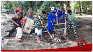 Dukung Program 100 hari Presisi Kapolri, Dit Polairud Laksanakan Jumat Bersih Di 13 Pos Polairud Polda Gorontalo