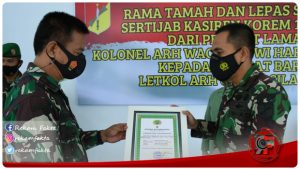 Danrem Memimpin Sertijab Pejabat Utama Korem 133/NW