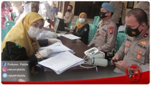 Putuskan Mata Rantai Penyebaran COVID-19, Polda Gorontalo Gelar Vaksinasi Serentak