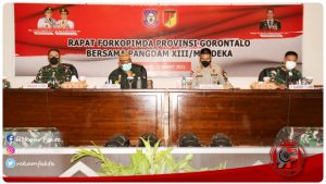 Rapat Forkopimda Provinsi Gorontalo Bersama Pangdam XIII/Merdeka