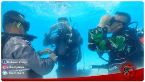 Sinergitas TNI-POLRI, SatBrimobda Gorontalo Bersama Yonif 713/ST Dan Kodim 1304/Kota Gorontalo Menggelar Latihan Selam Bersama