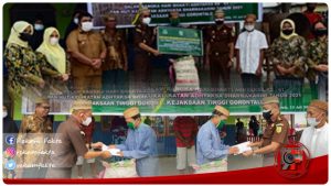 Sebanyak 100 Sak Semen Disumbangkan Kejati Gorontalo Di Masjid Al Misbahuljibal