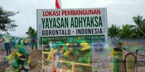 Kepala Kejaksaan Gorontalo Letakkan Batu Pertama Pembangunan Yayasan Adhyaksa