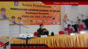 Persiapan PON XX 2021, Kasrem 133/NW Hadiri Pembukaan Pemusatan Latihan Daerah/TC Kontingen Gorontalo