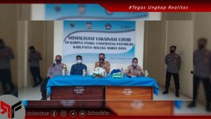 Gandeng Dinas Kesehatan, Polres MBD Sosialisasi Vaksinasi Perdana di PSDKU Tiakur