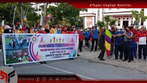 Peringati HUT PGRI ke-76, Dinas Pendidikan Malra Gelar Jalan Santai