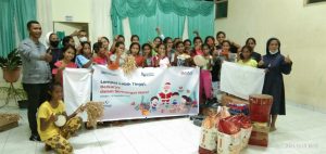 Berbagi Kasih Natal, BNI KCP Malra Gandeng Rumah BUMN BNI Salurkan Paket Sembako Ke Panti Asuhan dan Gereja Di Maluku Tenggara