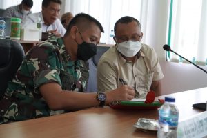 Danrem 133/NW Diwakili Kasiter 133/NW Mengikuti Rapat Liga Santri Piala Kasad 2022 Secara Vicon
