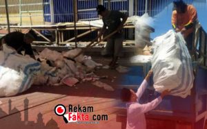 Rayakan Lebaran, Pasukan Kuning Kota Gorontalo Tetap Bersihkan Sampah
