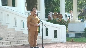 Sekda Boalemo Menjadi pemimpin Apel di Awal bulan september