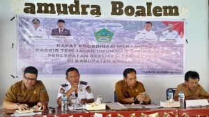 Dishub Boalemo Gelar Rapat Kordinasi Manajemen Parkir Tepi Jalan