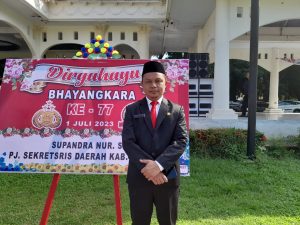 Sekretaris Daerah Boalemo Hadiri Upacara Peringatan HUT Bhayangkara ke 77