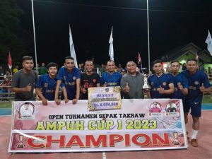 Tim Sepak Takraw Bams Motor Raih Juara 1 Pada turnamen Ampuh Cup 1 se Provinsi Gorontalo