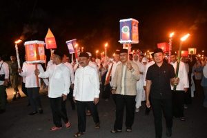 Meriahkan Tahun Baru Islam, Pemkab Boalemo Gelar Pawai Obor se-Kecamatan Tilamuta