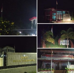 LPK-RI Sulut Bersama LSM LI-BAPAN Soroti Kantor Pemkot dan DPRD Tomohon Terkait Perawatan Bendera