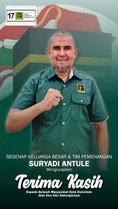 Tumbangkan Petahana, Suryadi Antule Melenggang Ke Parlemen Andalas