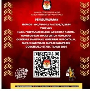 KPU Gorut Umumkan Anggota PPS Terpilih
