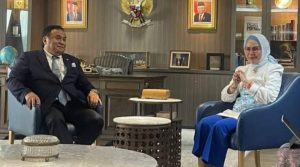 Bupati Merlan Uloli Berkunjung ke Ruang Kerja Wakil Ketua DPR RI Rachmat Gobel