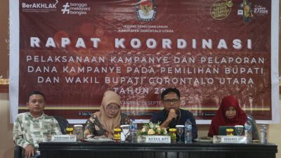 KPU Gorut Gelar Rakor Bahas Ketentuan Kampanye