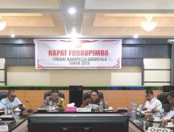 KPU Kabgor Menghadiri Rapat Forkopimda