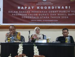 KPU Kabupaten Gorontalo Utara Gelar Rapat Koordinasi untuk Persiapan Debat Ketiga Pilkada 2024