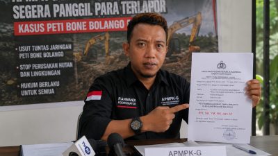 APMPK-G Soroti Lambannya Penanganan Kasus PETI Bone Bolango, Desak Polda Segera Periksa Terlapor