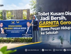 Toilet Kusam Disulap Jadi Bersih, GARNITA Gorontalo Bawa Pesan Hidup Sehat ke Sekolah